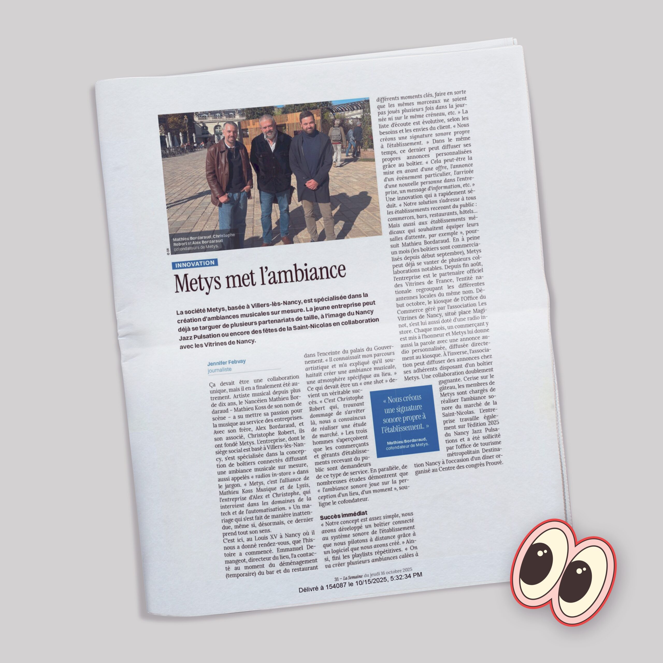 metys à l'honneur dans le journal la semaine nancy metz